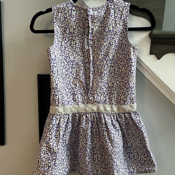 epk France Lavender Ditsy Drop Waist Girls Dress sz 8a EUC - Picture 5 of 5